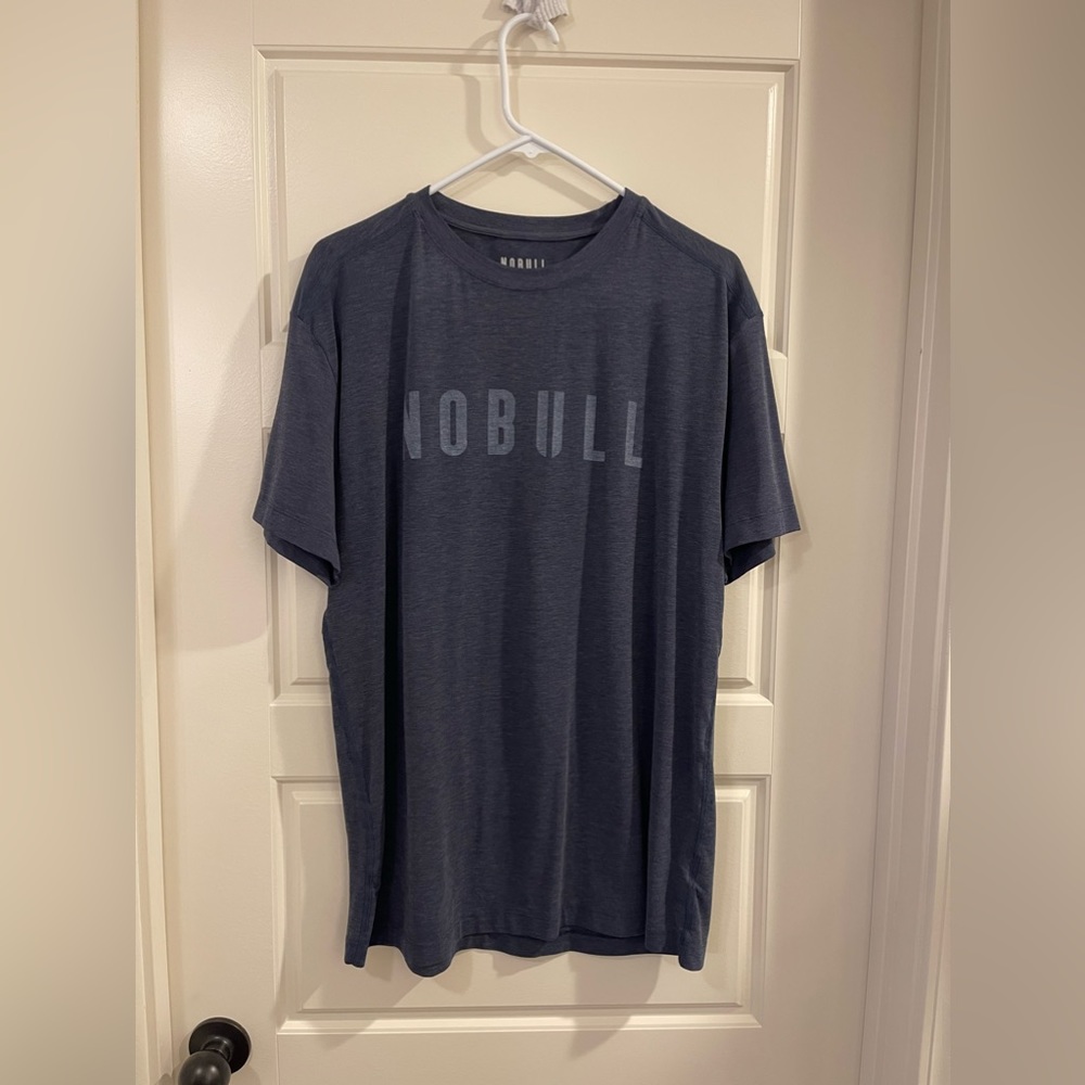 No Bull Deluxe Cotton Short Sleeve Shirt, Blue, Men’s, L